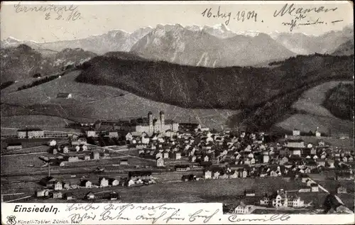 Ak Einsiedeln Kanton Schwyz Schweiz, Panorama