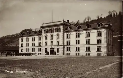 Ak Brugg Kt Aargau Schweiz, Kaserne