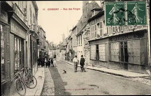 Ak Corbigny Nièvre, Rue des Forges