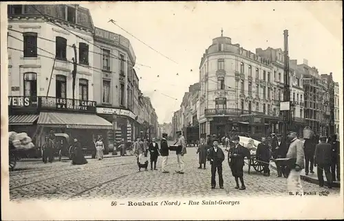 Ak Roubaix Nord, Rue Saint Georges