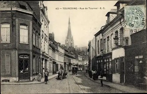 Ak Tourcoing Nord, Rue de Tournai