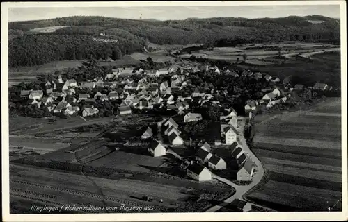 Ak Ringingen Burladingen Schwäbische Alb, Fliegeraufnahme vom Ort