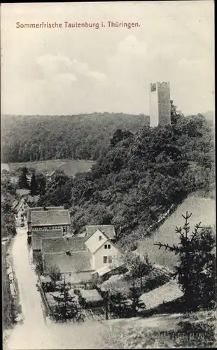 Ak Tautenburg in Thüringen, Blick zur Ruine
