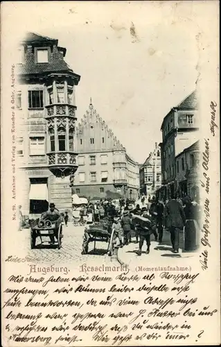 Ak Augsburg in Schwaben, Kesselmarkt