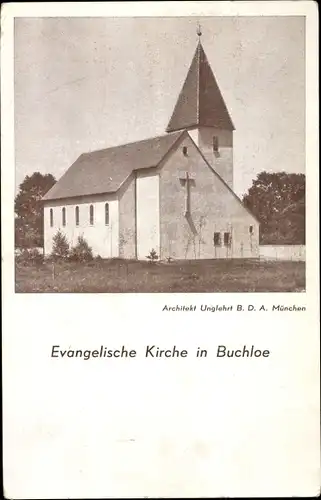 Ak Buchloe im Allgäu, Evangelische Kirche