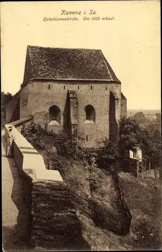 Ak Kamenz Sachsen, Katechismuskirche, um 1200 erbaut