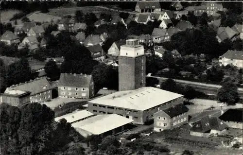 Ak Preetz in Holstein, Hauptgenossenschaft, Luftbild