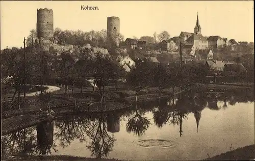 Ak Kohren Sahlis Frohburg Sachsen, Blick auf Ruine und Umgebung