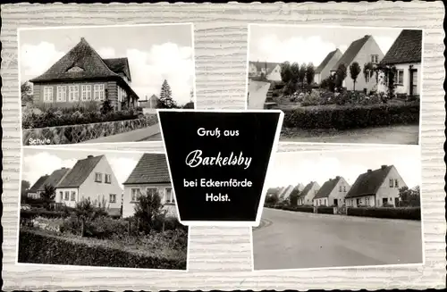 Ak Barkelsby Schwansen in Schleswig, Ortspartie