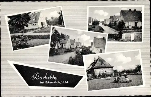 Ak Barkelsby Schwansen in Schleswig, Ortspartie