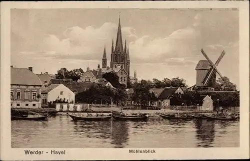 Ak Werder an der Havel, Mühlenblick