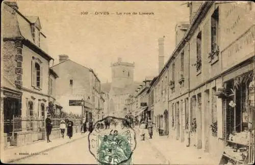 Ak Dives Calvados, La rue de Lisieux