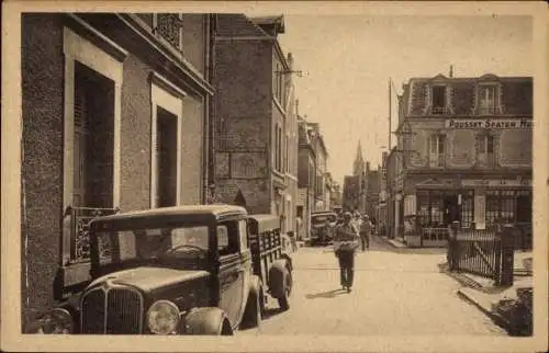 Ak Langrune Calvados, Rue de la Mer, Auto, Pousset Spaten