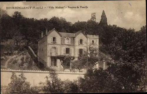 Ak Bourbon Lancy Saône et Loire, Villa Medicis, Pension de Famille