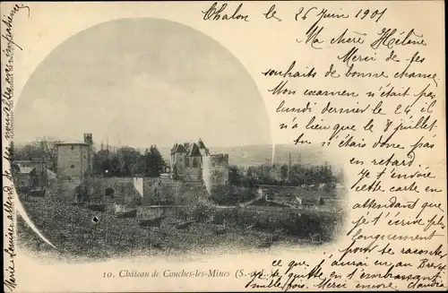 Ak Couches les Mines Saône et Loire, Le Chateau