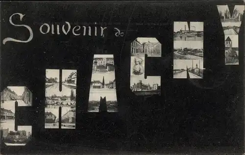 Buchstaben Ak Chagny Saône et Loire, Souvenir