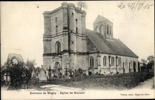 Ak Magny Val-d’Oise, Eglise de Nucourt