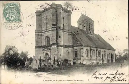 Ak Magny Val-d’Oise, L'Eglise de Nucourt