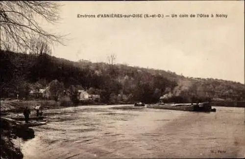 Ak Asnières sur Oise Val d'Oise, Un coin de l'Oise a Nolsy