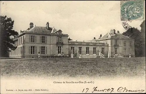 Ak Neuville sur Oise Val-d’Oise, Le Chateau