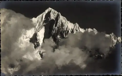 Ak Chamonix Mont Blanc Haute Savoie, Gipfel des Mont Blancs