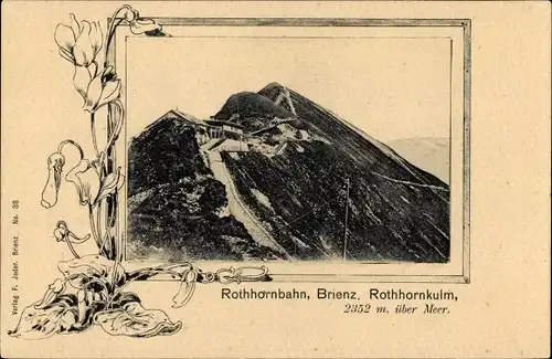 Ak Brienz Kanton Bern, Rothhornbahn Rothhornkulm