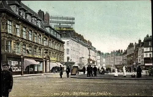 Ak Lille Nord, La Place du Theatre