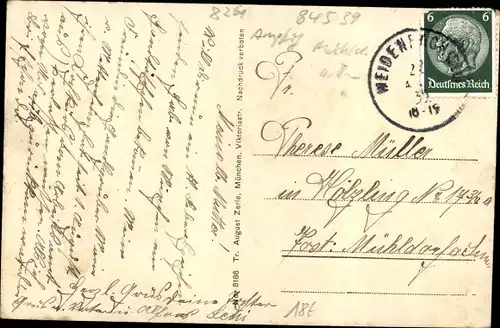 Ak Stefanskirchen Ampfing in Oberbayern, Handlung, Gasthof Emmer, Kirche