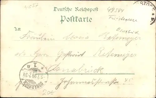 Litho Schwagstorf Fürstenau Niedersachsen, Hotel Broermann, Pensionat St Marienstift, Pfarrhaus