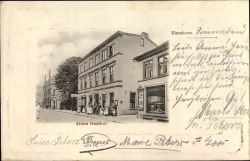 Präge Passepartout Ak Elmshorn in Schleswig Holstein, Allers Gasthof