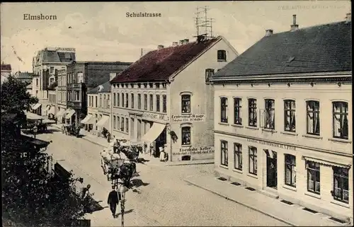 Ak Elmshorn in Schleswig Holstein, Schulstraße, Gastwirtschaft, Gasthof Stadt Ottensen