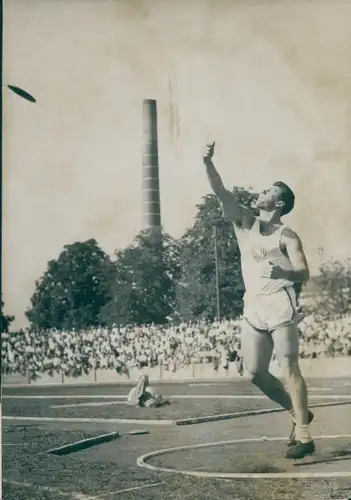 Foto Ak Zürich Stadt Schweiz, Diskuswerfer Gordien, USA, Weltmeister