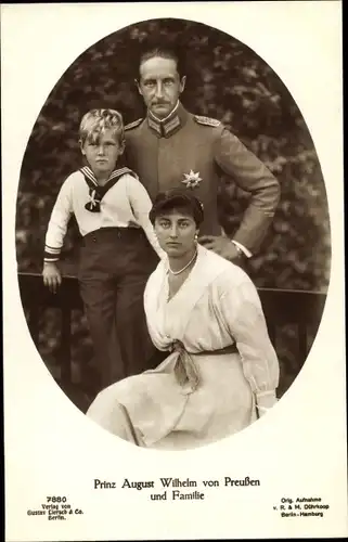 Ak Prinz August Wilhelm von Preußen und Familie, Gustav Liersch 7880