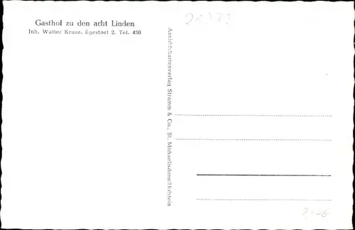 Ak Egestorf in der Lüneburger Heide, Kirche, neue Schule, Denkmal, Gasthaus zu den acht Linden