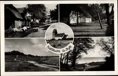 Ak Keitum auf Sylt, Ortsansichten, Landschaft, Kirche