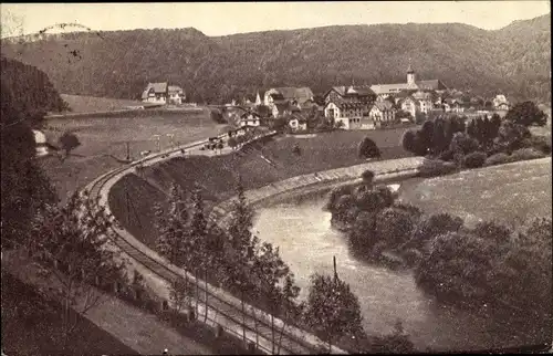 Ak Beuron in Baden Württemberg, Blick auf den Ort von Südosten aus