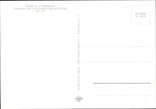 Ak Höxter an der Weser, Jugendherberge, Außenansicht