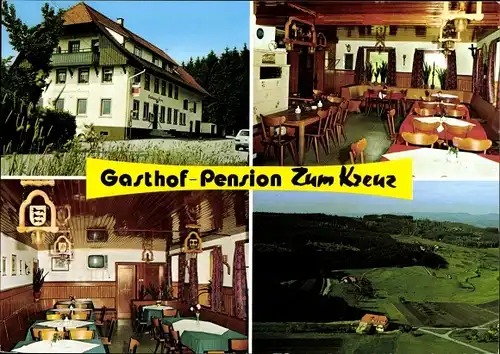 Ak Oberbiederbach Biederbach Baden Württemberg, Gasthof-Pension Zum Kreuz, Innenansicht