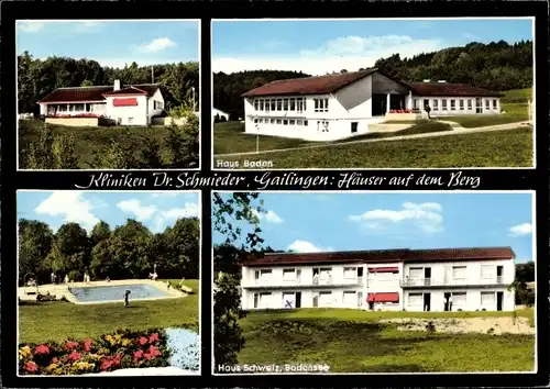 Ak Gailingen am Hochrhein, Kliniken Dr. Schmieder, Haus Baden, Haus Schweiz, Bodensee