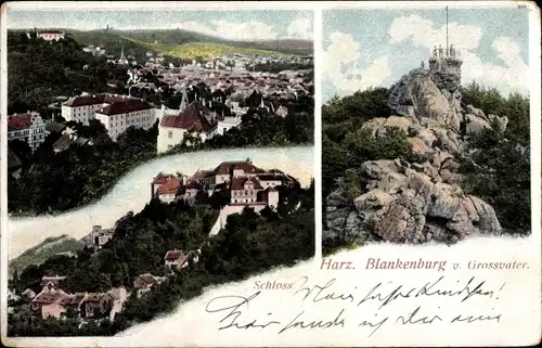 Ak Blankenburg am Harz, Blick auf das Schloss