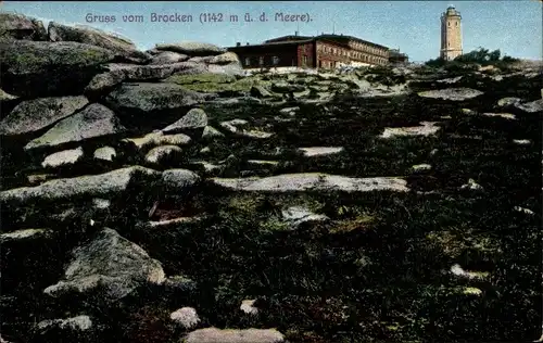 Ak Brocken Nationalpark Harz, Brocken-Hotel