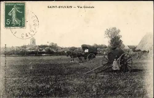 Ak Saint Sylvain Calvados, Vue générale