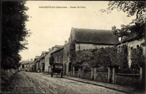 Ak Sannerville Calvados, Route de Caen