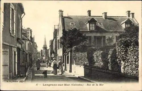 Ak Langrune sur Mer Calvados, Rue de la Mer