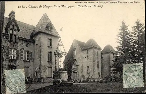 Ak Couches les Mines Saône et Loire, Chateau de Marguerite de Bourgogne