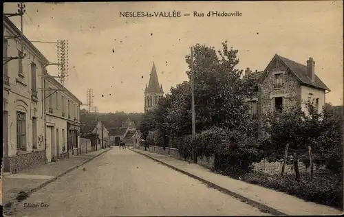 Ak Nesles la Vallée Val-d´Oise, Rue d'Hedouville