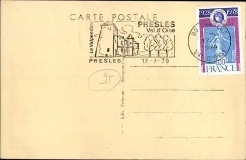 Ak Presles Courcelles Val d'Oise, La Grande Rue de Courcelles