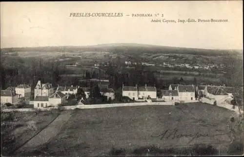 Ak Presles Courcelles Val d'Oise, Panorama