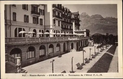 Ak Combloux Haute Savoie, Terrasses de l'Hôtel P.-L.-M.