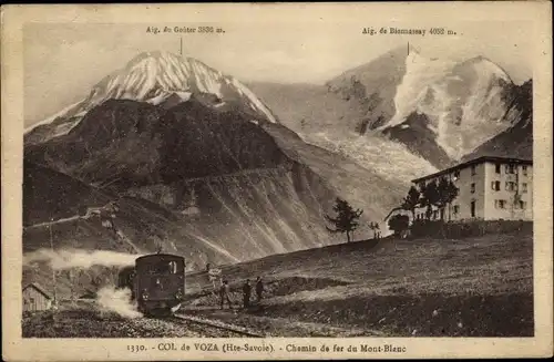 Ak Col de Voza Savoie, Chemin de fer du Mont Blanc
